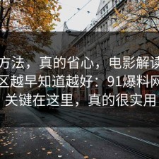 小众方法，真的省心，电影解读的常见误区越早知道越好：91爆料网原来关键在这里，真的很实用