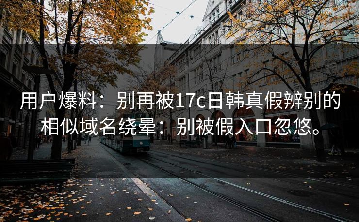 用户爆料:别再被17c日韩真假辨别的相似域名绕晕:别被假入口忽悠。 第1张 用户爆料:别再被17c日韩真假辨别的相似域名绕晕:别被假入口忽悠。 第1张