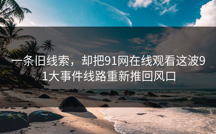 一条旧线索，却把91网在线观看这波91大事件线路重新推回风口  第1张