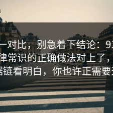 数据一对比，别急着下结论：91爆料网法律常识的正确做法对上了，91把证据链看明白，你也许正需要这句