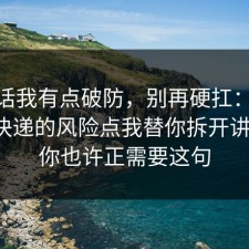 说实话我有点破防，别再硬扛：91爆料网快递的风险点我替你拆开讲清了，你也许正需要这句